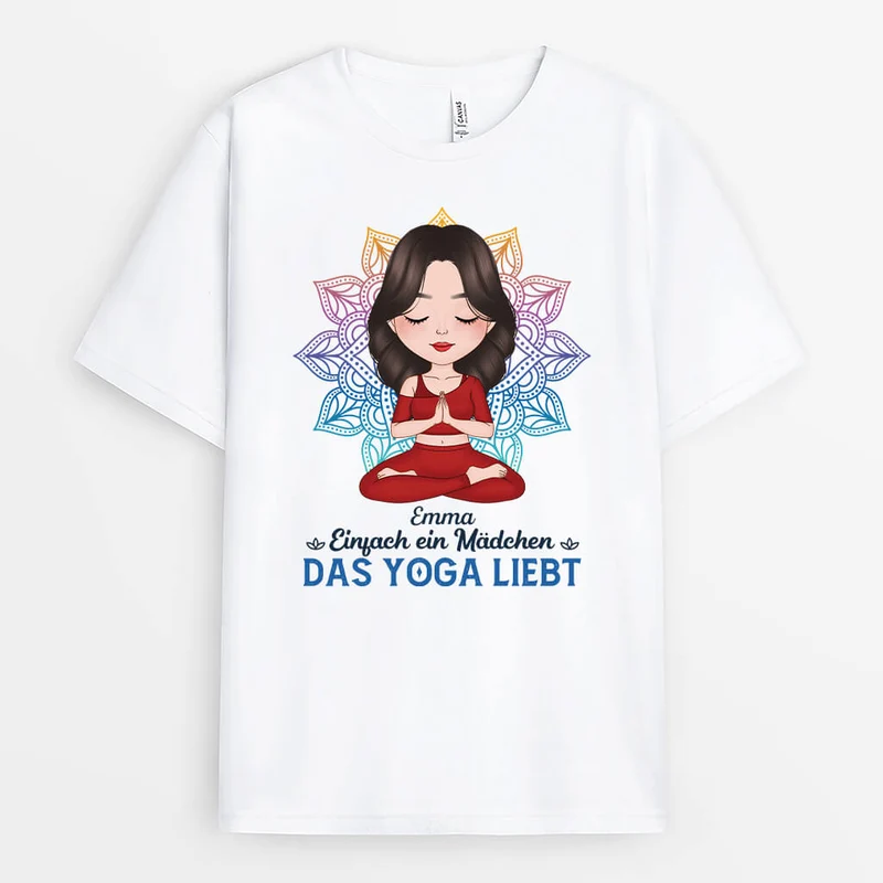 Einfach Eine Frau Das Yoga Liebt - Personalisiertes Geschenk | T-shirt für Frauen