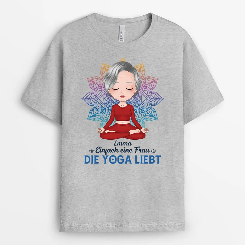 Einfach Eine Frau Das Yoga Liebt - Personalisiertes Geschenk | T-shirt für Frauen