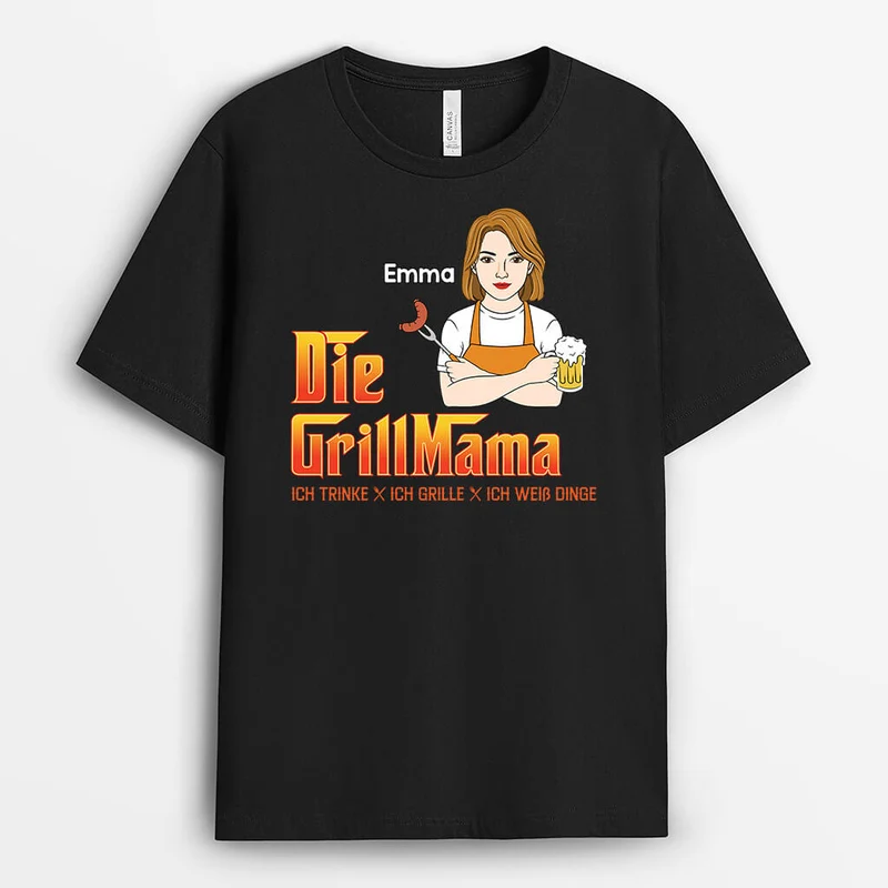 Die Grillmutter/Der Grillvater - Personalisiertes Geschenk | T-shirt für Eltern
