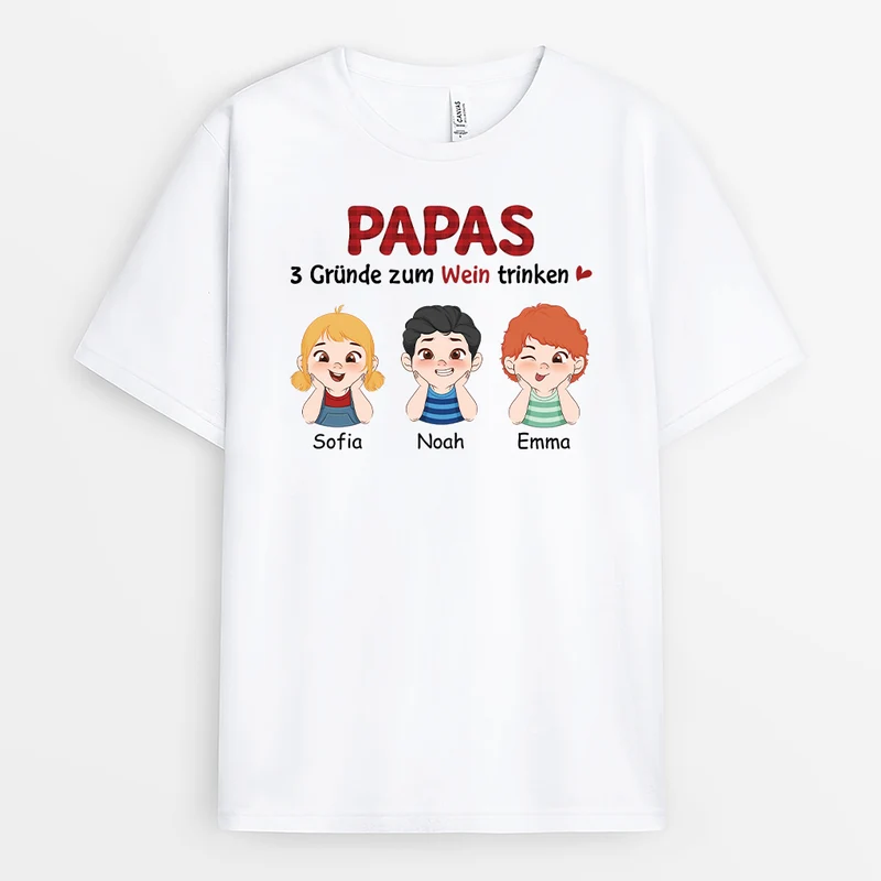 Mamas Gründe Zu Wein - Personalisiertes Geschenk | T-shirt für Mamas