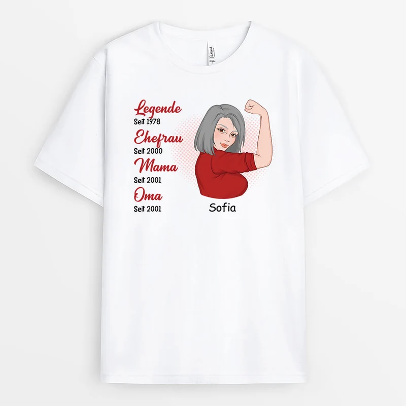 Die Legende Ehefrau Mama - Personalisiertes Geschenk | T-shirt für Frauen