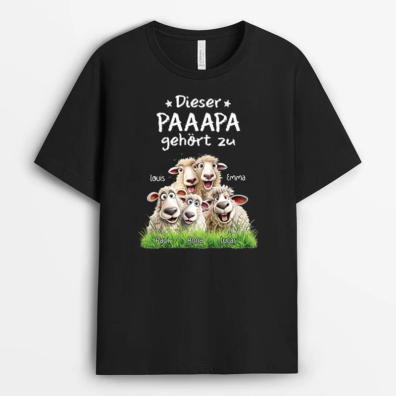 Dieser Opaaaaaaa/Papaaaaaaa Gehört Zu - Personalisiertes T-Shirt für Männer
