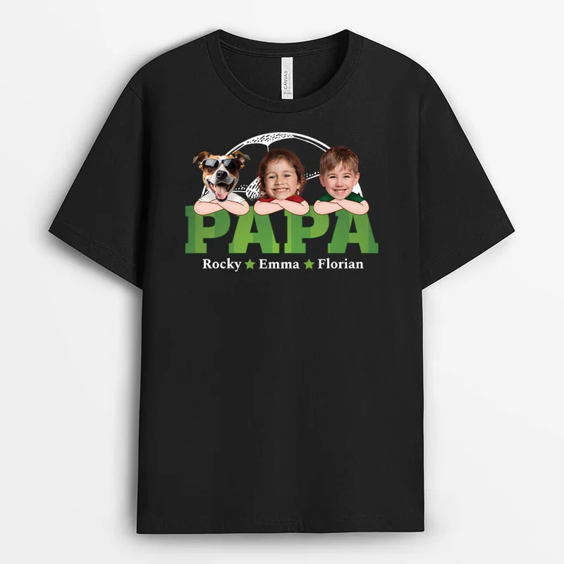 Papa Fußball - Personalisiertes Geschenk | T-Shirt für Papas