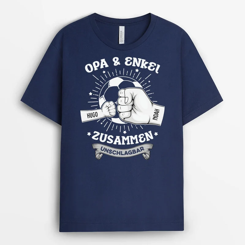 Papa & Sohn Zusammen Unschlagbar - Personalisiertes Geschenk | T-Shirt für Herren