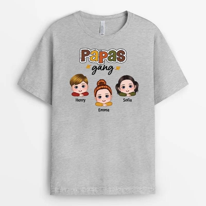Papas Bande - Personalisiertes Geschenk | T-Shirt für Papas