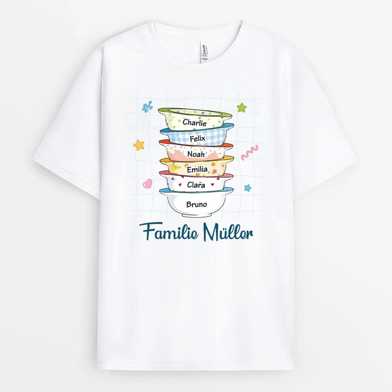 Die Familie - Personalisiertes Geschenk | T-Shirt für die Familie