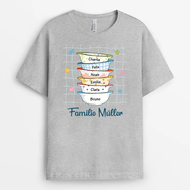 Die Familie - Personalisiertes Geschenk | T-Shirt für die Familie