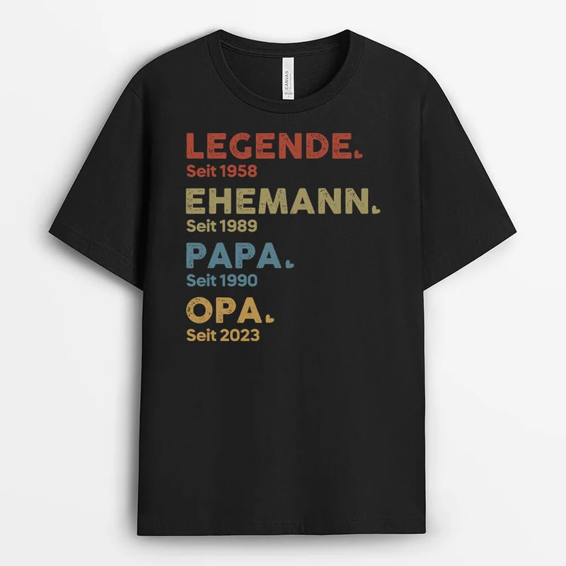Legende Ehemann Papa Opa - Personalisiertes Geschenk | T-shirt für Opas