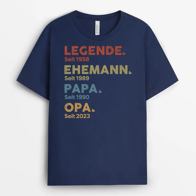 Legende Ehemann Papa Opa - Personalisiertes Geschenk | T-shirt für Opas