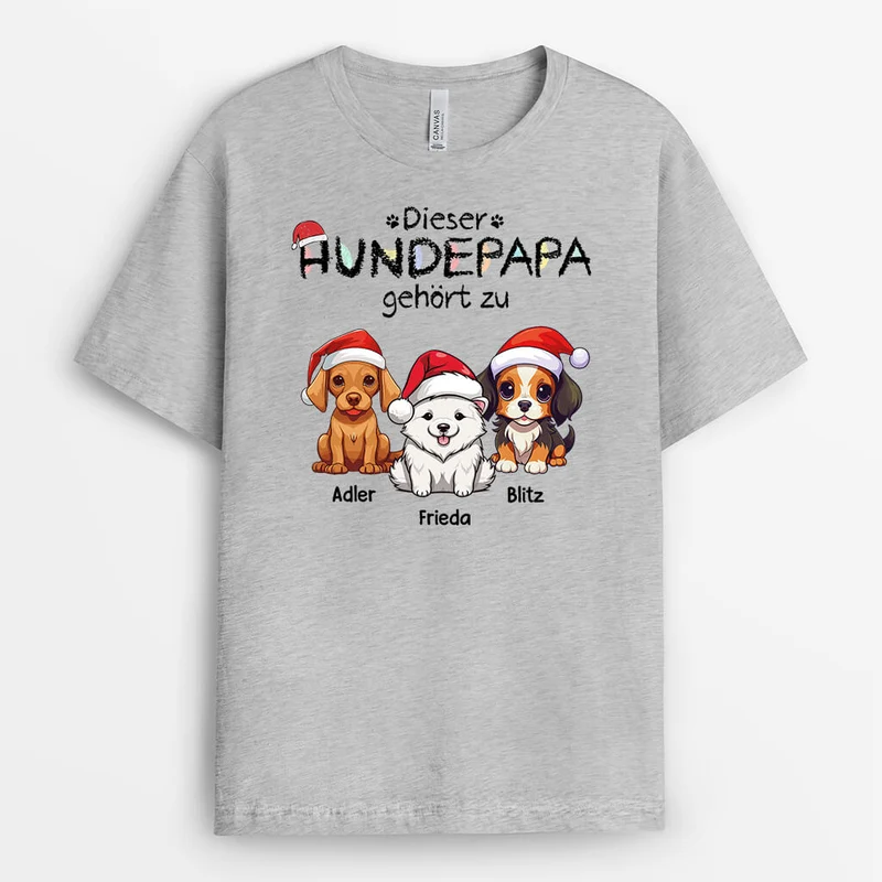 Weihnachten Diese Hundemama Dieser Hundepapa Gehört Zu - Personalisiertes Geschenk | T-shirt für Hundeliebhaber