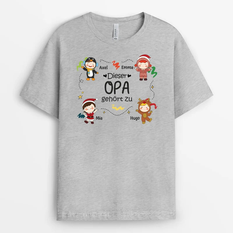 Dieser Opa Gehört Zu Weihnachten - Personalisiertes Geschenk | T-shirt für Opas