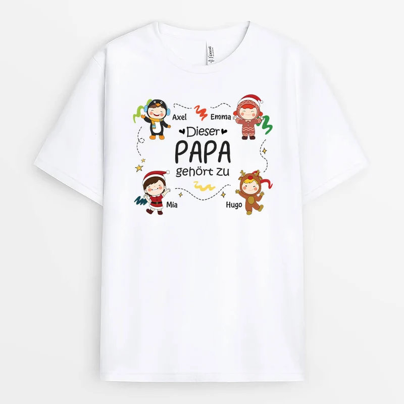Dieser Opa Gehört Zu Weihnachten - Personalisiertes Geschenk | T-shirt für Opas