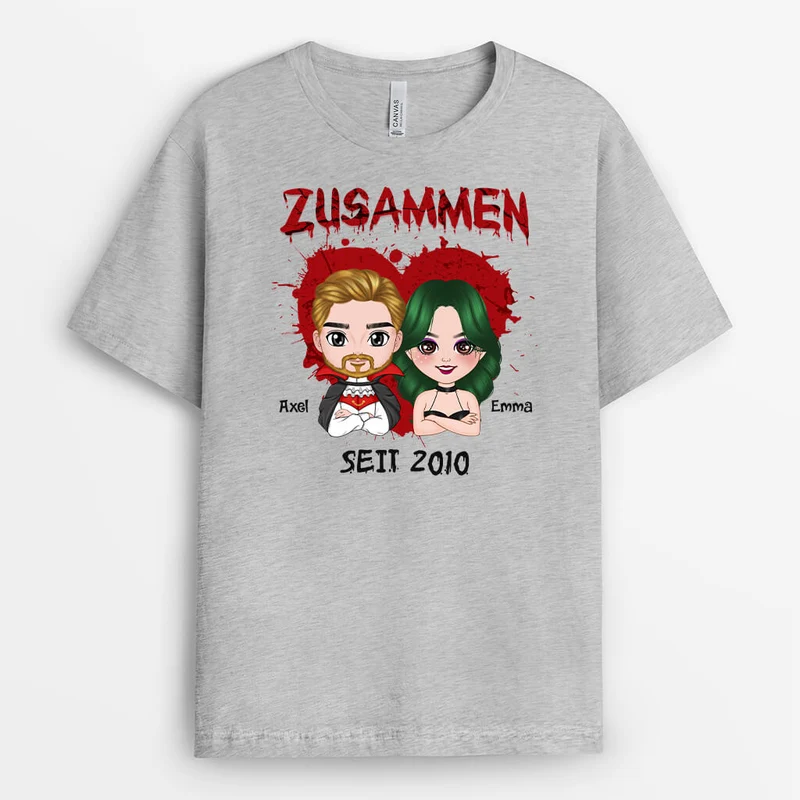 Zusammen Seit Halloween - Personalisiertes Geschenk | T-shirt für Paare