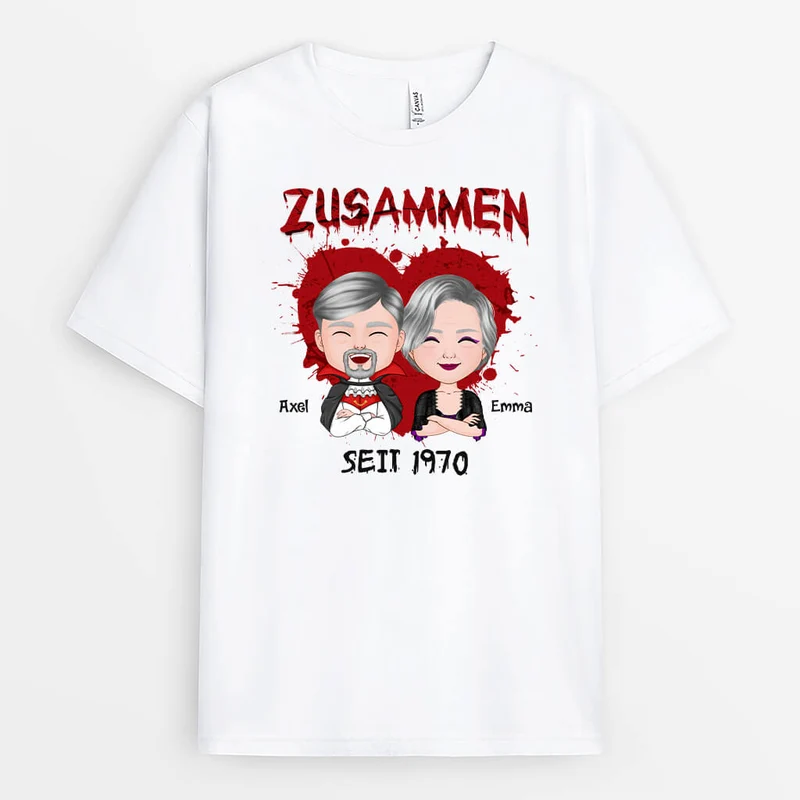 Zusammen Seit Halloween - Personalisiertes Geschenk | T-shirt für Paare
