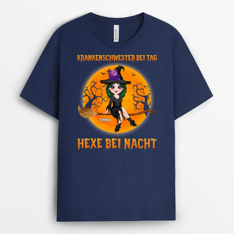 Lehrerin Bei Tag Hexe Bei Nacht - Personalisiertes Geschenk | T-shirt für Lehrerin