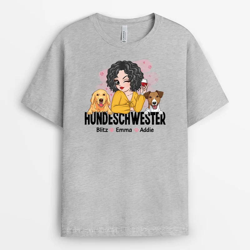 Hundemama - Personalisiertes Geschenk | T-Shirt für Hundeliebhaber