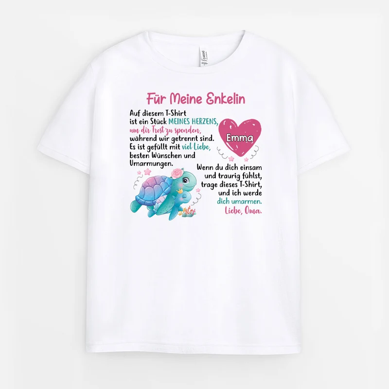 Dieses T-shirt ist ein Stück meines Herzens - Personalisiertes Geschenk | T-shirt für Kinder