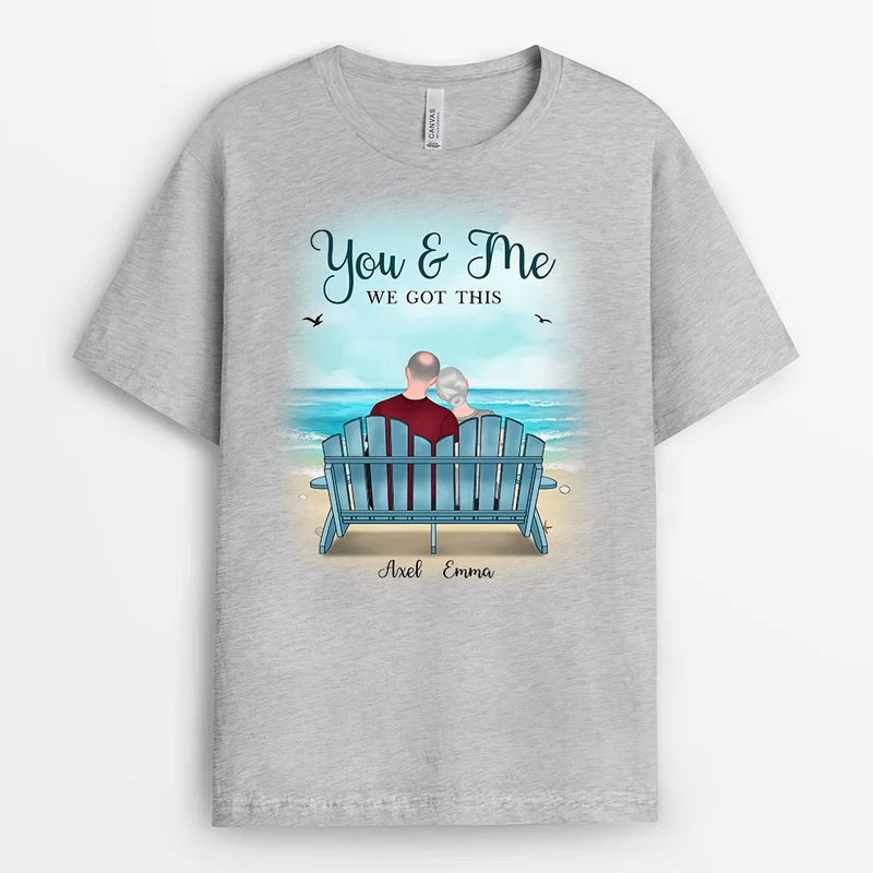 Du & Ich Am Meer - Personalisierte Geschenke | T-Shirt für Paare/Pärchen