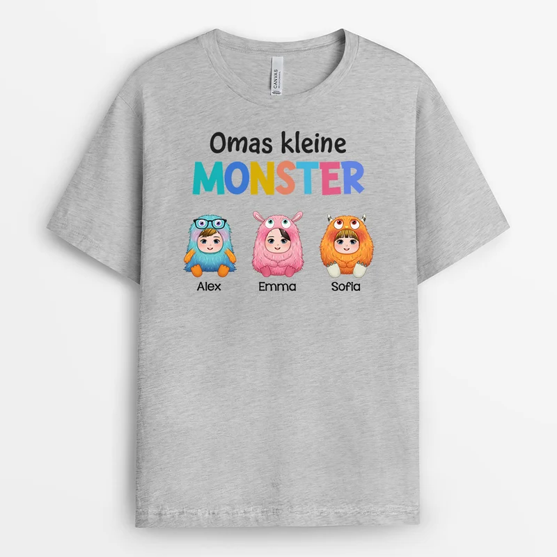 Mamas Kleine Monster - Personalisierte Geschenke | T-Shirt für Mama/Oma