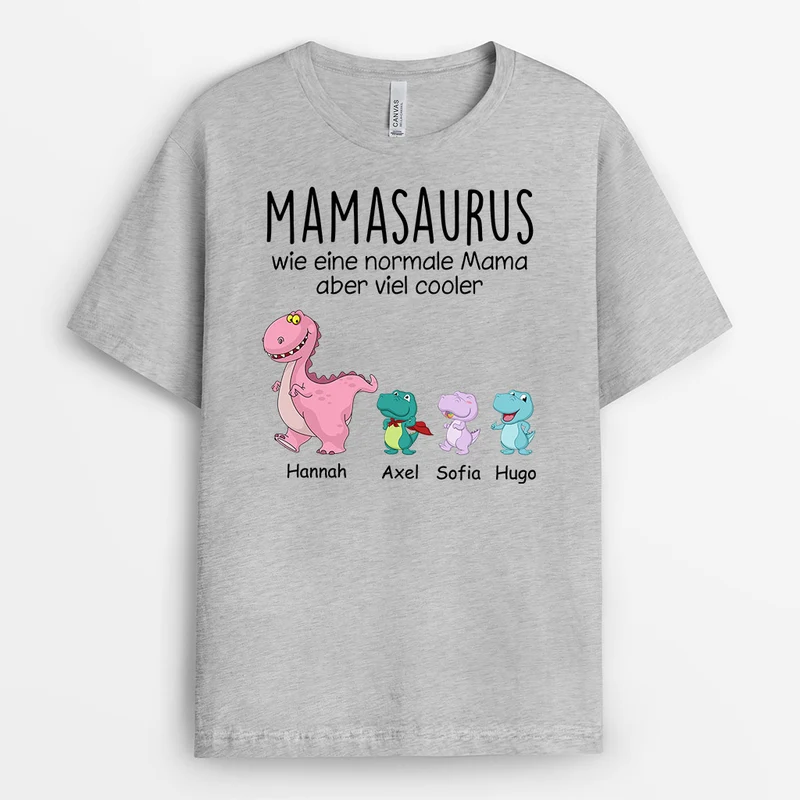 Omasaurus Mamasaurus - Personalisierte Geschenke | T-Shirt für Mama/Oma