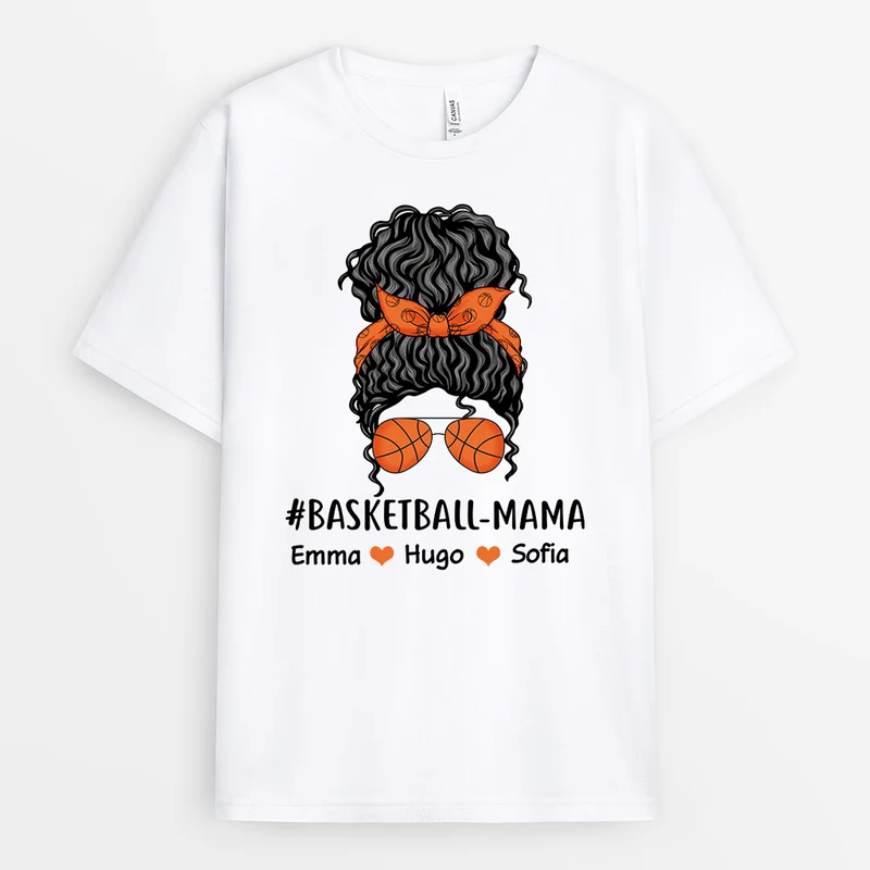 Basketball-Mama - Personalisierte Geschenke | T-Shirt für Mama/Oma