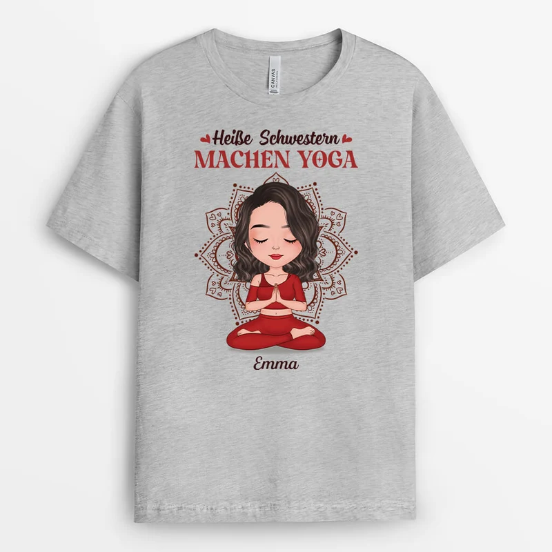 Heiße Mütter Machen Yoga - Personalisiertes Geschenk | T-shirt für Mamas