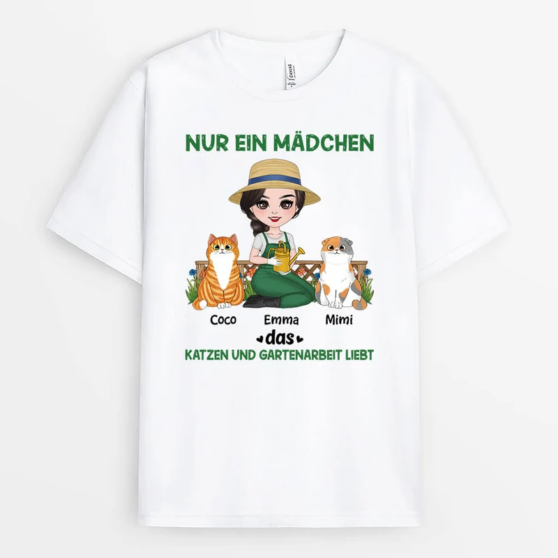 Nur Eine Frau Die Katzen Liebt - Personalisierte Geschenke | T-Shirt für Katzenliebhaber