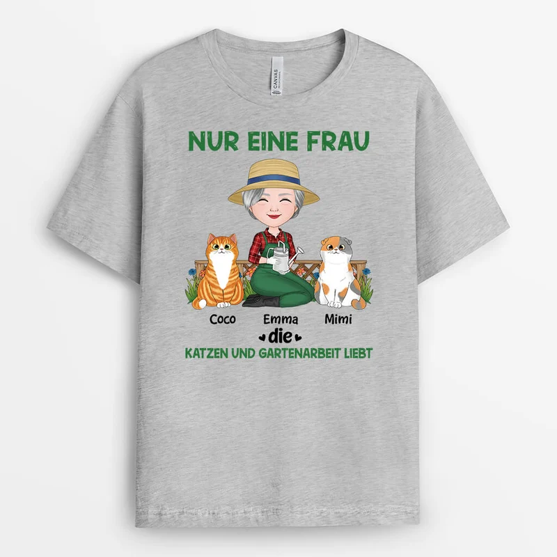 Nur Eine Frau Die Katzen Liebt - Personalisierte Geschenke | T-Shirt für Katzenliebhaber