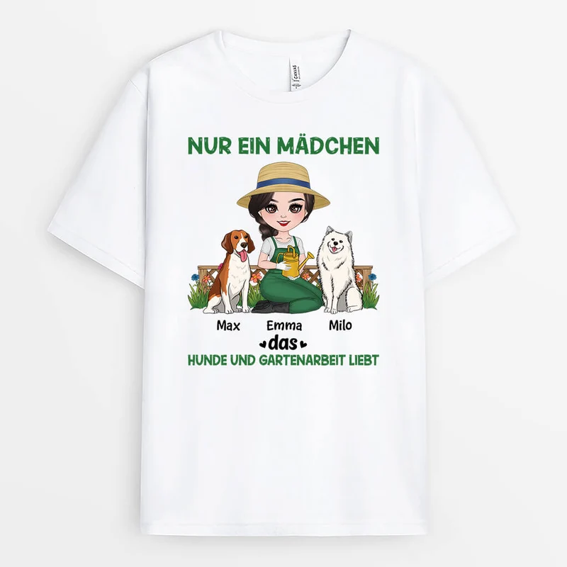 Nur Eine Frau Die Hunde Liebt - Personalisierte Geschenke | T-Shirt für Hundeliebhaber