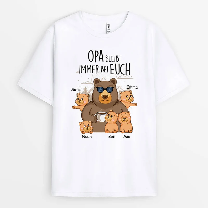 Papa Bleibt Immer Bei Dir - Personalisiertes Geschenk | T-shirt für Papas