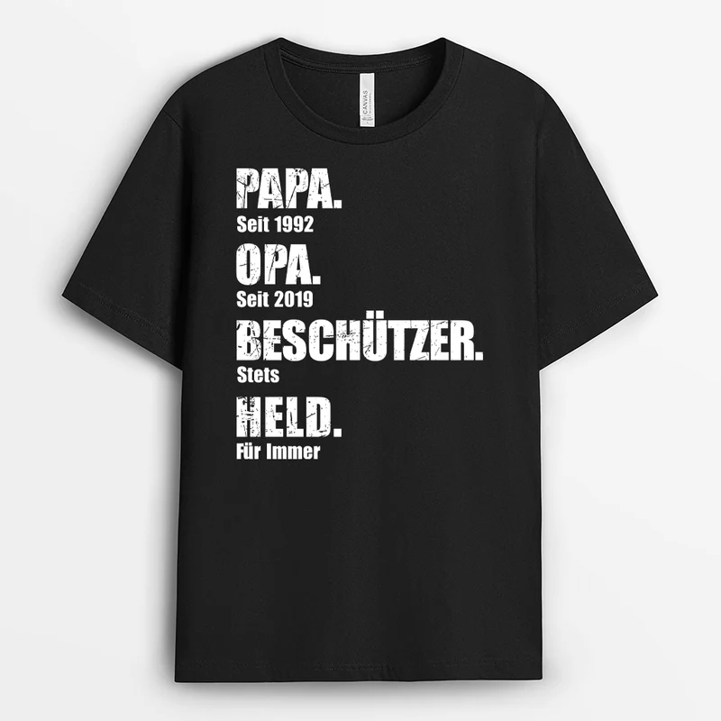 Ehemann Papa Beschützer Held - Personalisiertes Geschenk | T-shirt für Herren