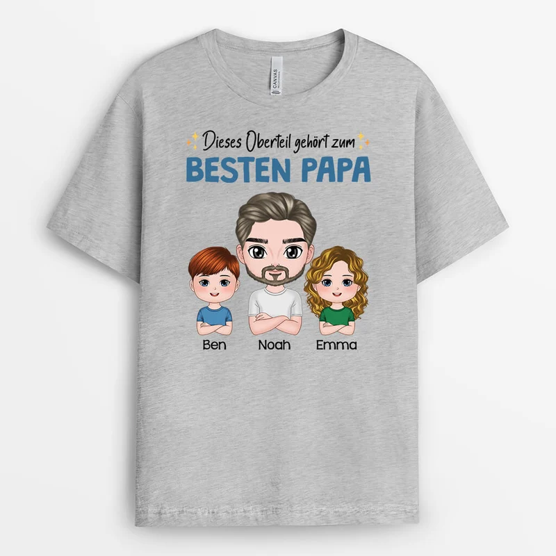 Dieses Oberteil Gehört Zum Besten Papa - Personalisiertes Geschenk | T-shirt für Papas