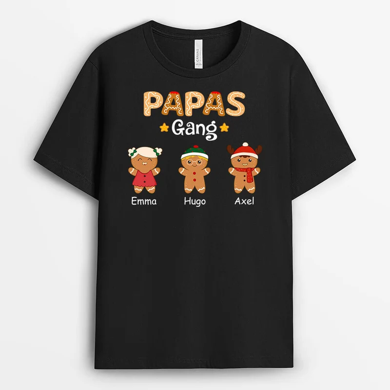Papas Bande aus Keksen - Personalisiertes Geschenk | T-shirt für Papas