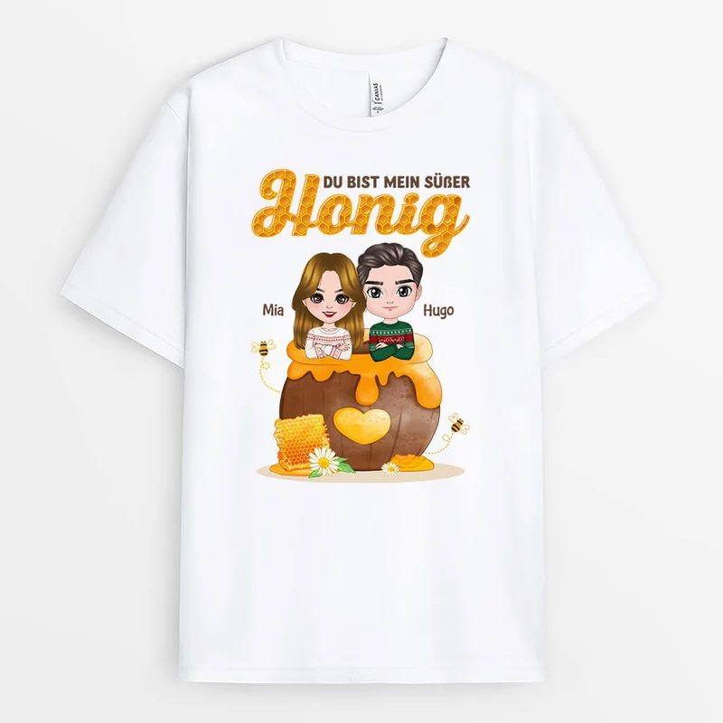 Du Bist Mein Süßer Honig - Personalisiertes Geschenk | T-shirt für Paare