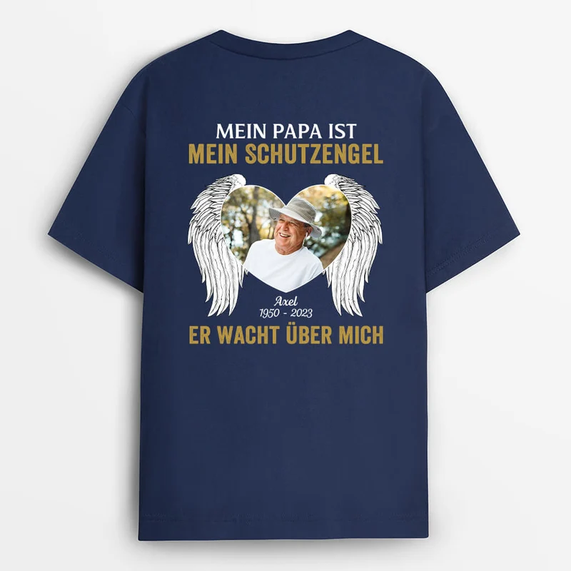 Vater Ist Mein Schutzengel Er Wacht Über Mich - Personalisiertes Geschenk