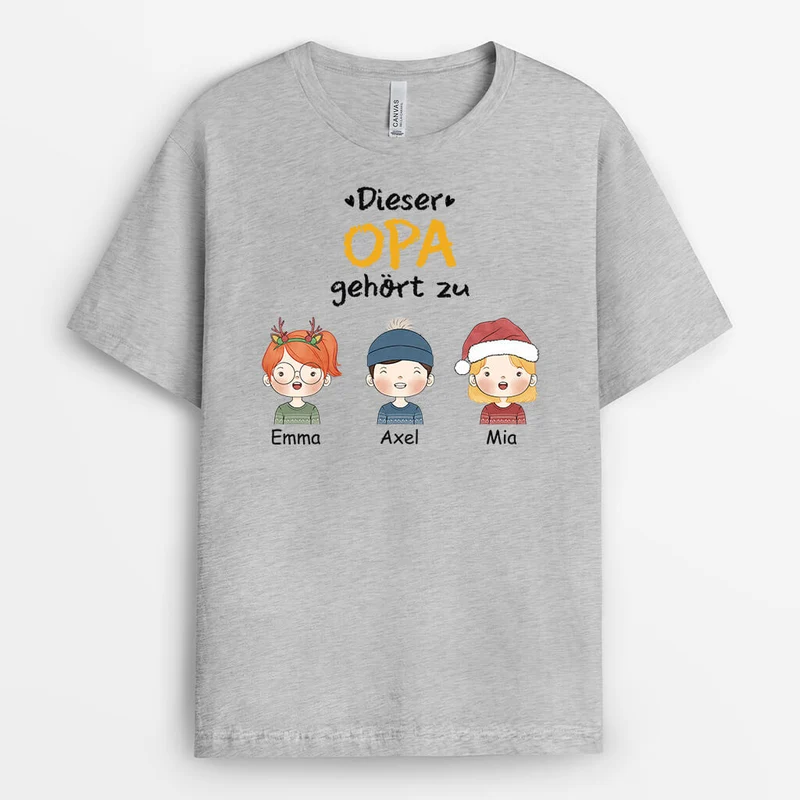 Dieser Opa Gehört Zu Süße Kinder - Personalisiertes Geschenk | T-shirt für Opas
