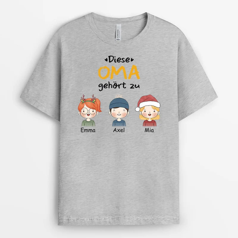 Diese Oma Gehört Zu Süße Kinder - Personalisiertes Geschenk | T-shirt für Omas