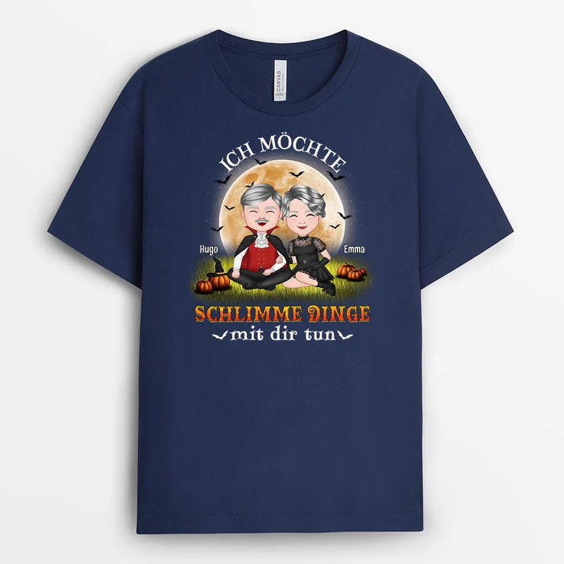 Ich Möchte Schlimme Dinge Mit Dir Tun Halloween - Personalisiertes Geschenk | T-shirt für Paare