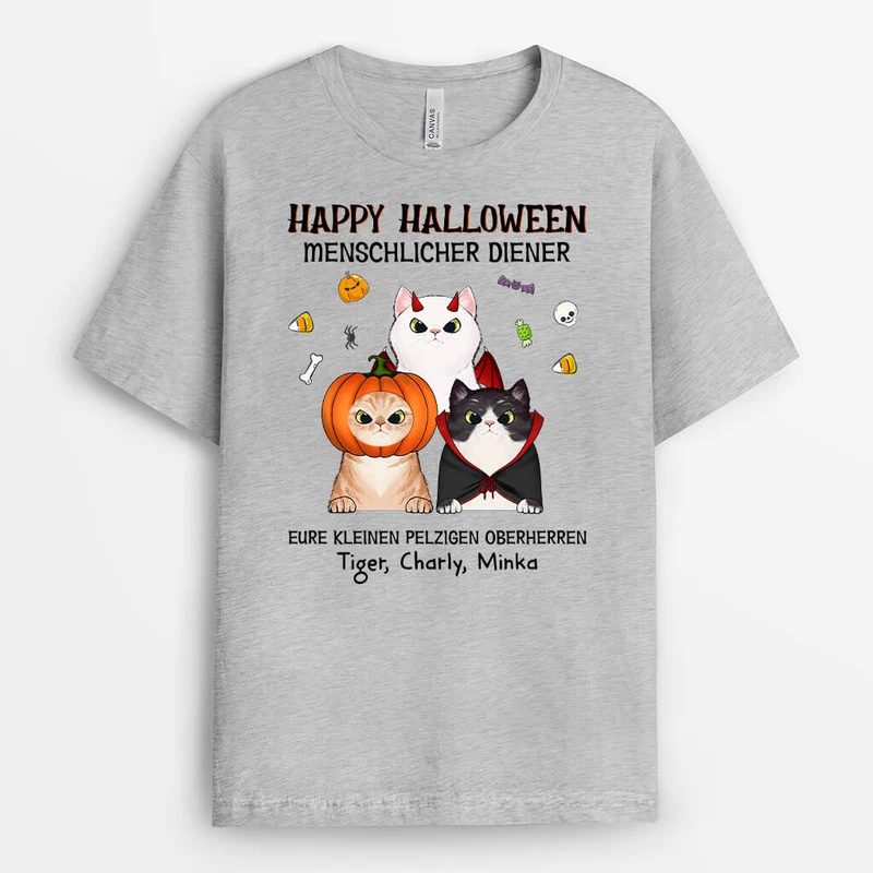 Happy Halloween Menschlicher Diener - Personalisiertes Geschenk | T-shirt für Halloween