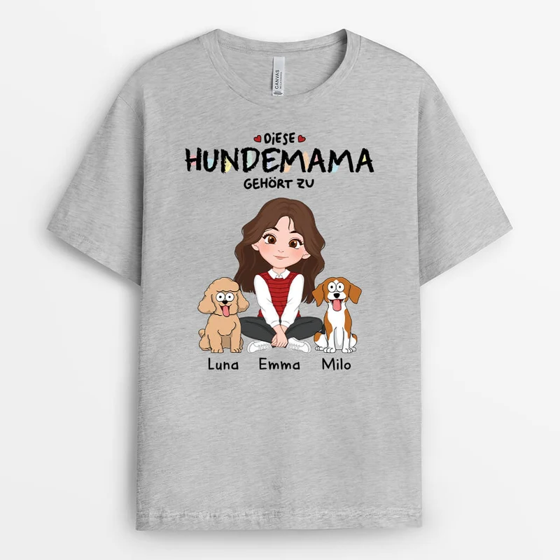 Diese Tolle Hundemama Gehört Zu - Personalisiertes Geschenk | T-shirt für Hundeliebhaber