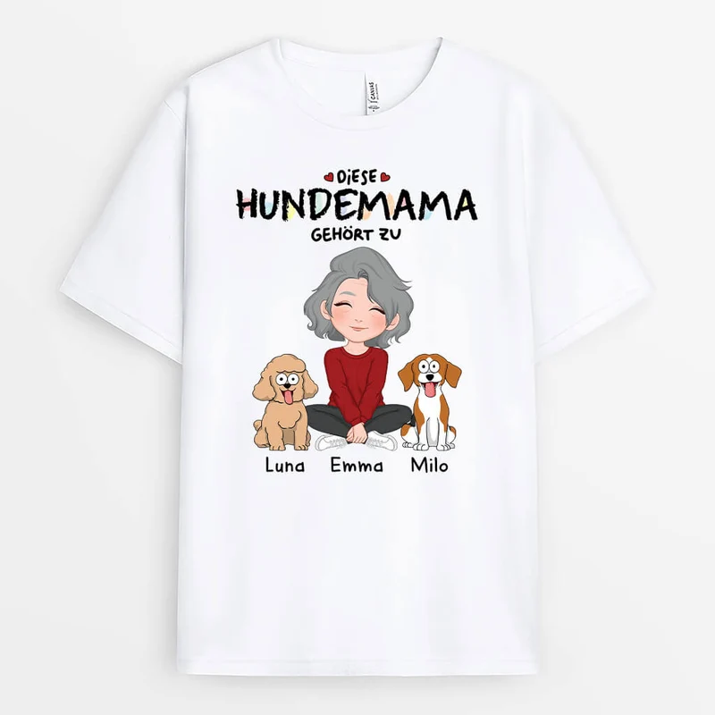 Diese Tolle Hundemama Gehört Zu - Personalisiertes Geschenk | T-shirt für Hundeliebhaber