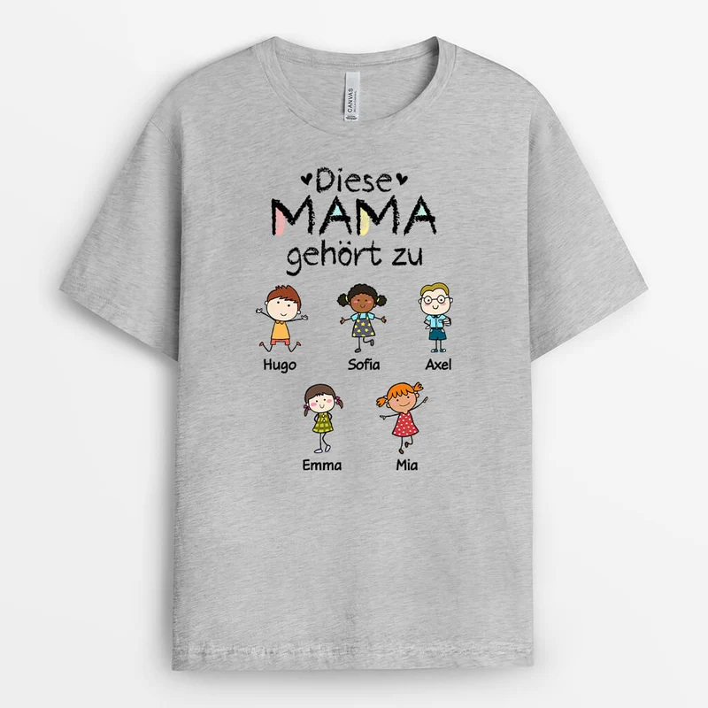 Diese Mama Oma Gehört Zu - Personalisiertes Geschenk | T-shirt für Mamas/Omas