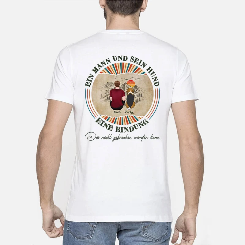 Ein Mädchen/Ein Junge und Ihr Hund/Sein Hund - Personalisiertes Geschenk | T-shirt für Hundeliebhaber