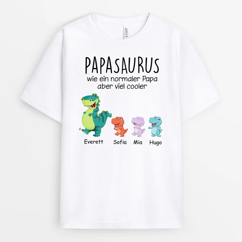 Opasaurus Papasaurus - Personalisierte Geschenke | T-Shirt für Papa/Opa