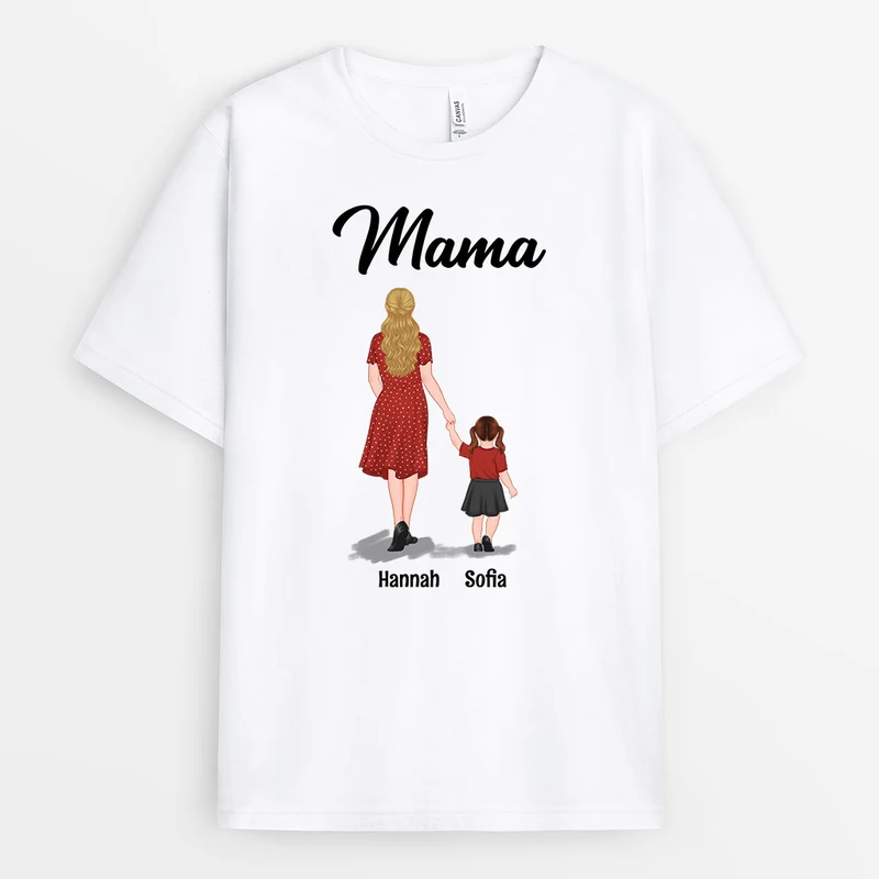 Mama Kinder - Personalisierte Geschenke | T-Shirt für Mama/Oma