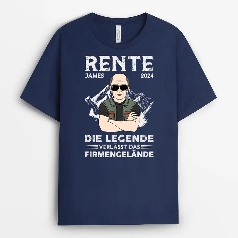 Rente Die Legende Verlässt Das Firmengelände - Personalisiertes Geschenk | T-shirt für Papas