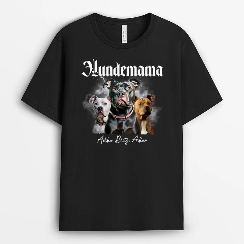 Hundepapa/Hundemama - Personalisiertes Geschenk | T-shirt für Hundeliebhaber
