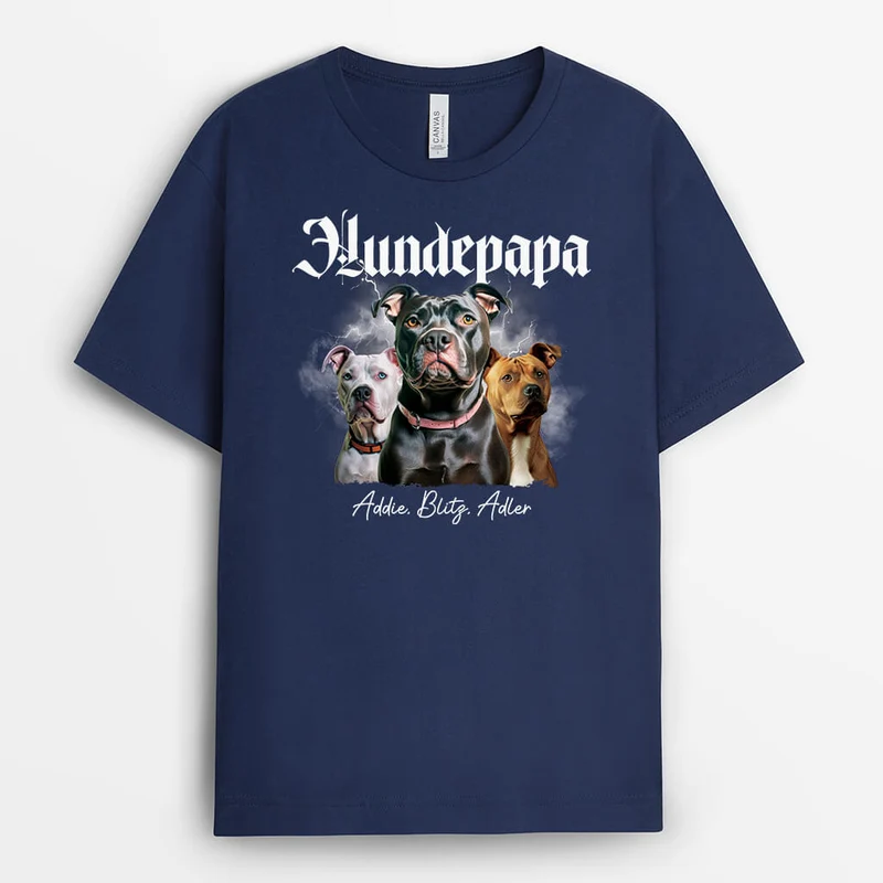 Hundepapa/Hundemama - Personalisiertes Geschenk | T-shirt für Hundeliebhaber