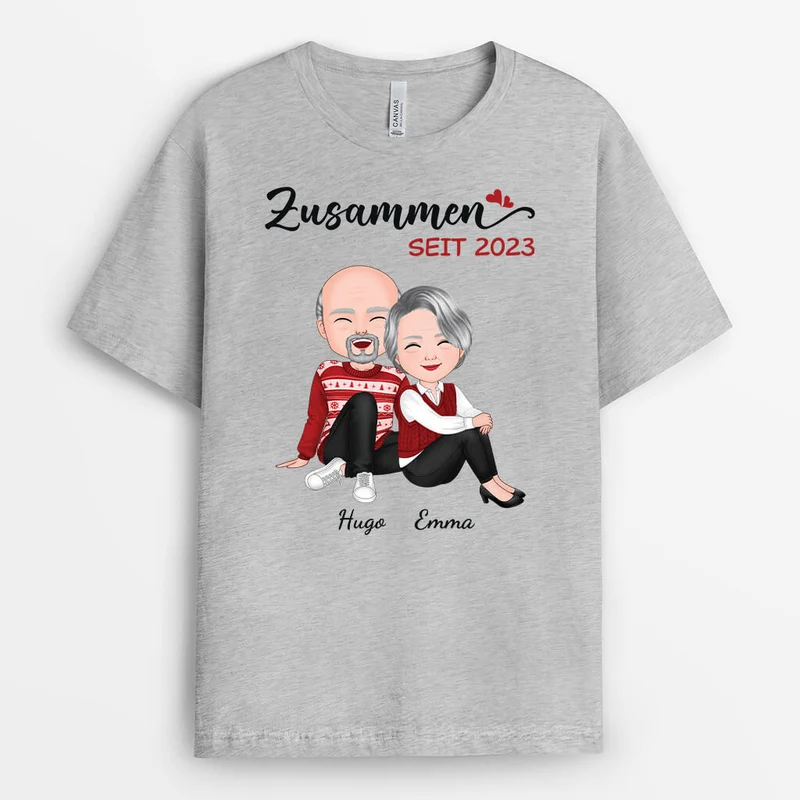 Zusammen Seit Weihnachten - Personalisiertes Geschenk | T-shirt für Paare