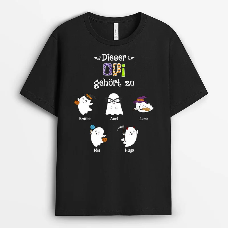 Dieser Papa Gehört Zu - Personalisiertes Geschenk | T-shirt für Halloween